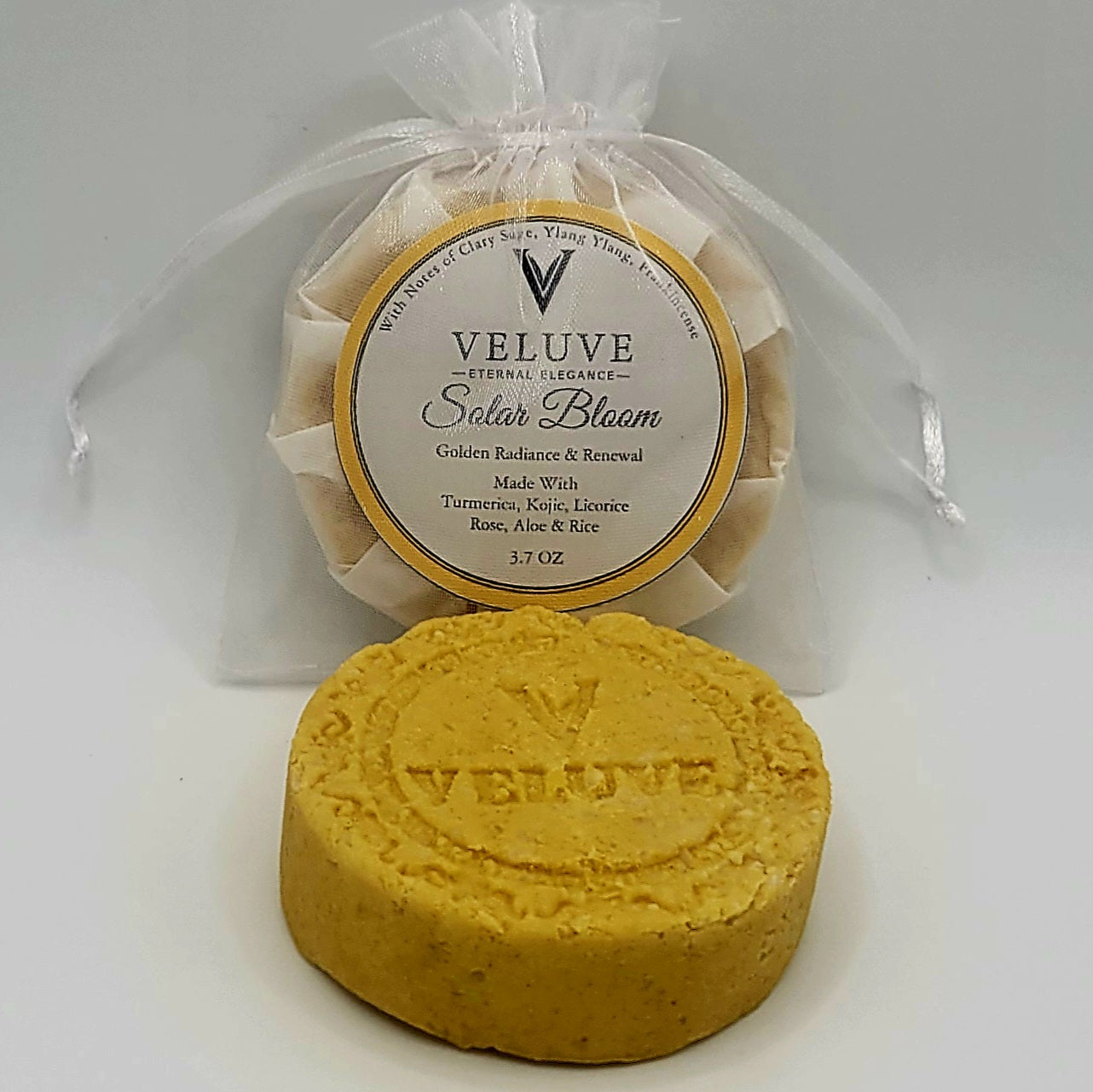 Solar Bloom Artisan Body Bar – Botanical Radiance Cleanser with Turmeric, Kojic Licorice & RIce