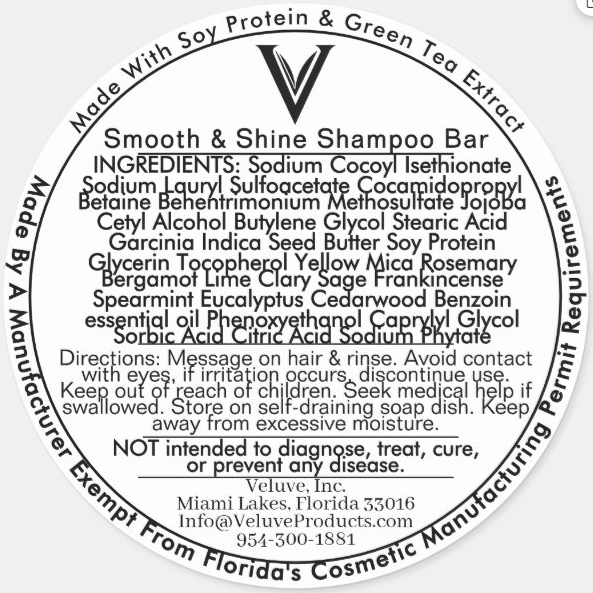 Smooth & Shine Shampoo Bar | Soy + Green Tea. Rosemary Cleanser