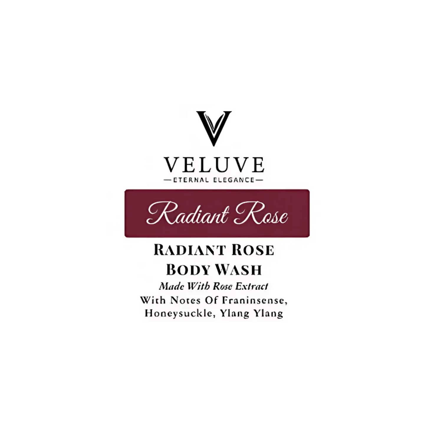 Radiant Rose Liquid Body Wash With Rose Extract 2 oz, 8 oz, 16 oz