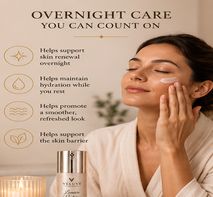 Veluve Lumière Nocturne Gel Cream | Overnight Botanical Renewal Moisturizer