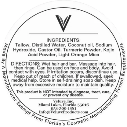 Turmeric & Kojic Whitening Bar 3.7 oz - Veluve