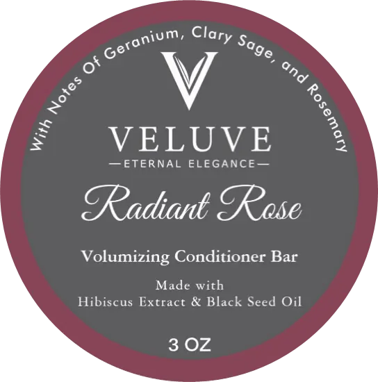Volumizing Conditioner Bars With Hibiscus Extract & Panthenol - Radiant Rose Blend 3 oz - Veluve