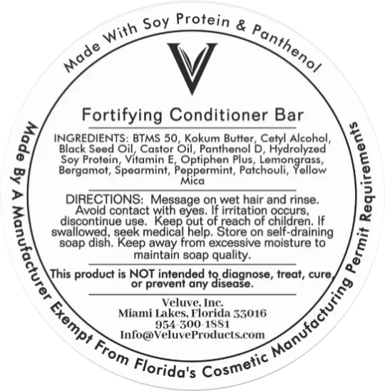 Fortifying Conditioner Bars With Soy Protein & Panthenol 3 oz - Veluve