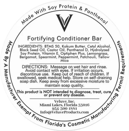 Fortifying Conditioner Bars With Soy Protein & Panthenol 3 oz - Veluve