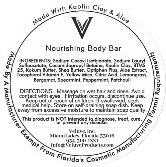 Nourishing Body Bar With Kaolin Clay & Aloe 3.7 oz - Veluve