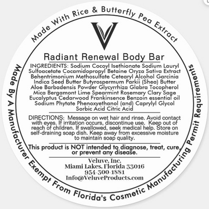 Radiant Renewal Body Bar | Rice + Aloe + Butterfly Pea Nourish & Illuminate
