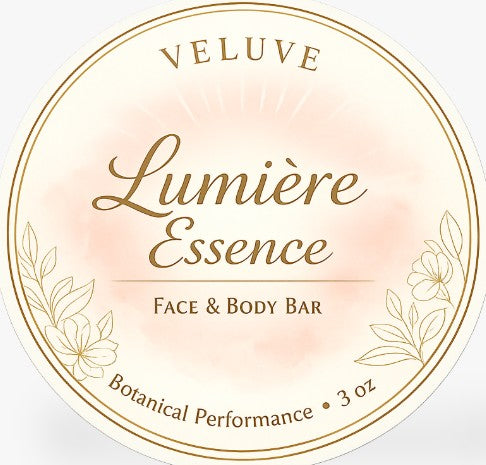 Veluve Lumière Essence Face & Body Bar | Botanical pH-Conscious Cleansing Bar