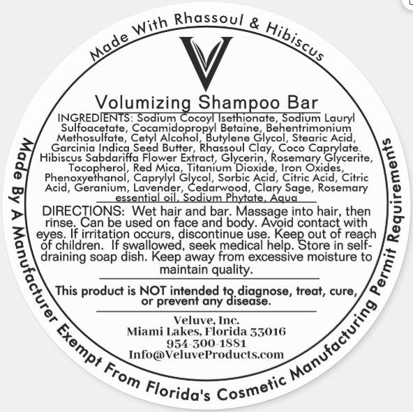 Volumizing Artisan Shampoo Bar | Rhassoul + Hibiscus Lift