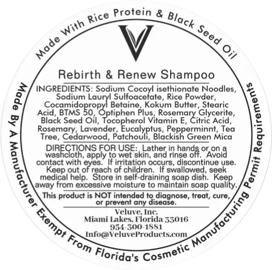 Rebirth & Renew Shampoo Bar With Rice Protein & Rosemary 3.7 oz