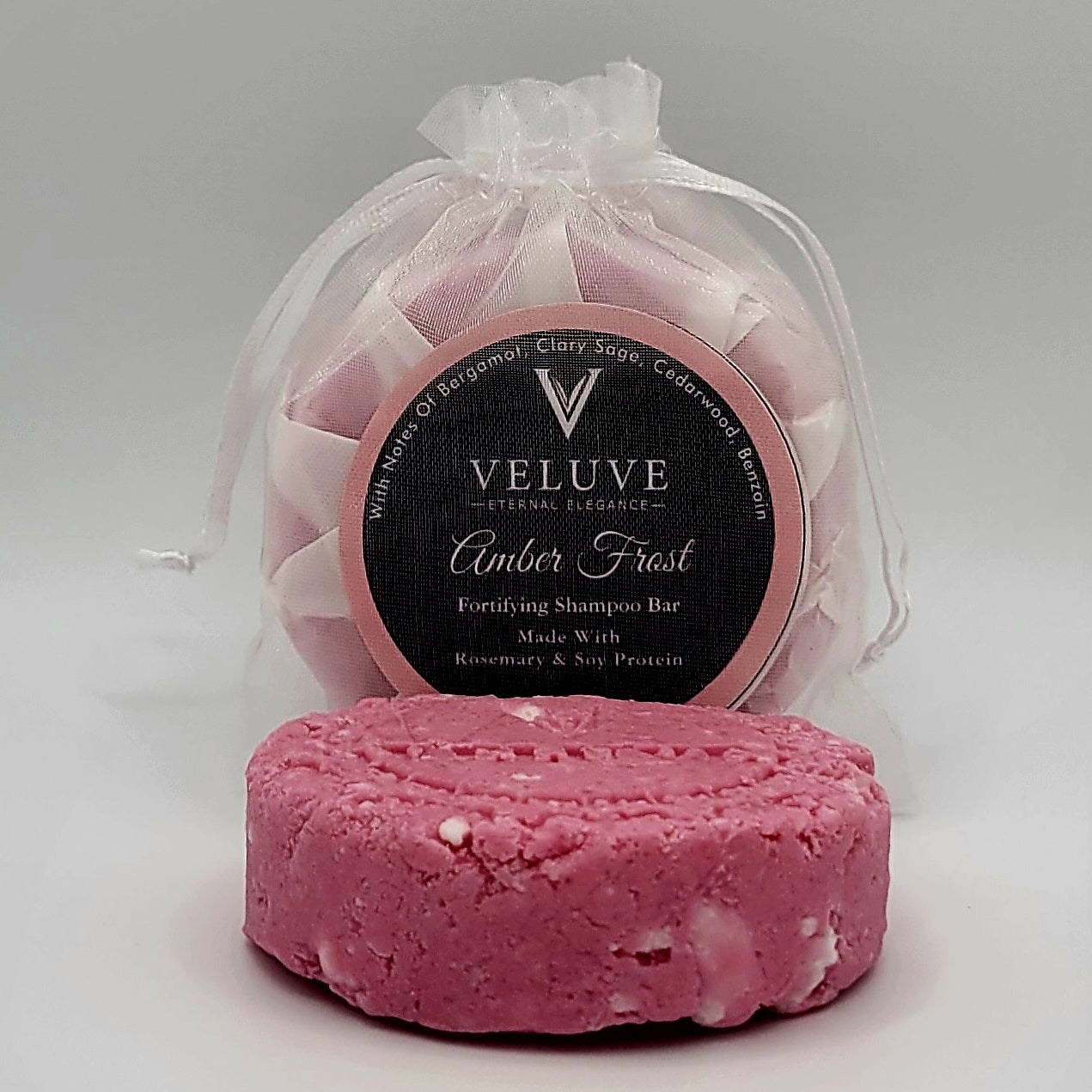 Veluve Fortifying Artisan Shampoo Bar with Rosemary & Soy Protein | Strengthening Solid Shampoo