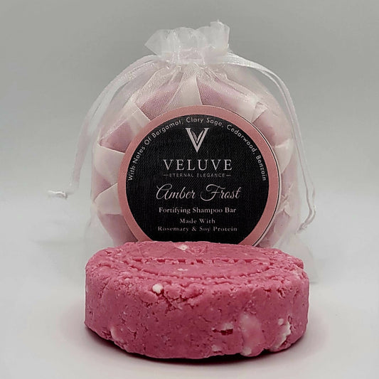 Veluve Fortifying Artisan Shampoo Bar with Rosemary & Soy Protein | Strengthening Solid Shampoo