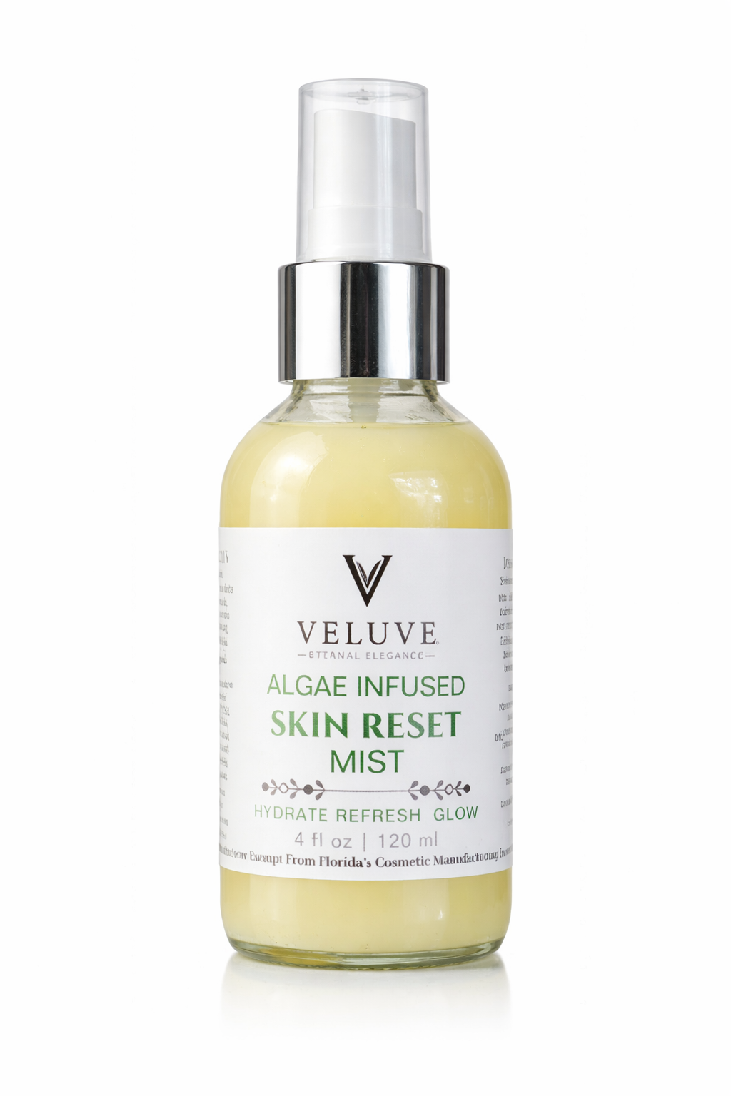 Algae Infused Skin Reset Mist Unscented, Hydrating Face & Body Glow Spray