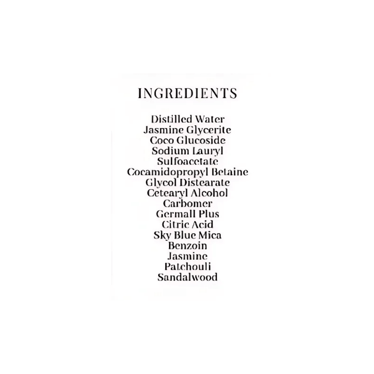 Jasminilla Body Wash With Jasmine Extract 2 oz, 8 oz, 16 oz