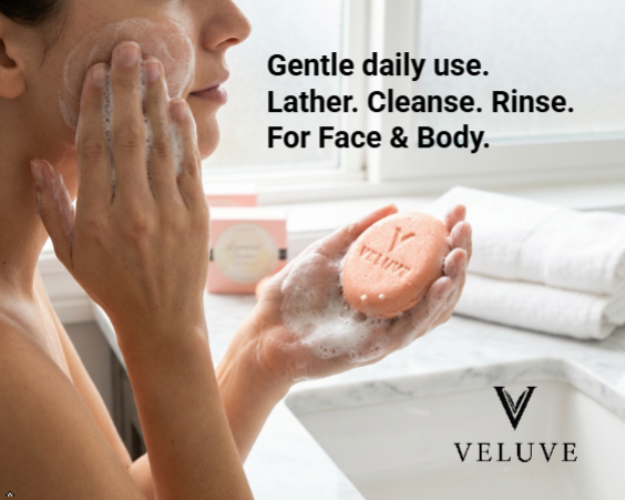 Veluve Lumière Essence Face & Body Bar | Botanical pH-Conscious Cleansing Bar