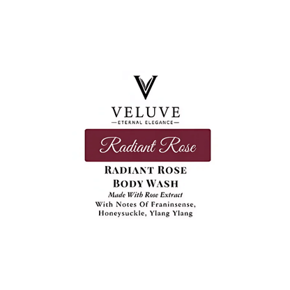 Radiant Rose Liquid Body Wash With Rose Extract 2 oz, 8 oz, 16 oz