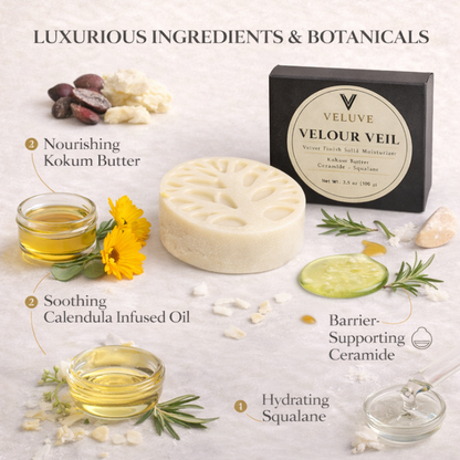 Velour Veil Dry Silk Moisturizer Body Bar | Mineral Reset Body Balm 3 oz