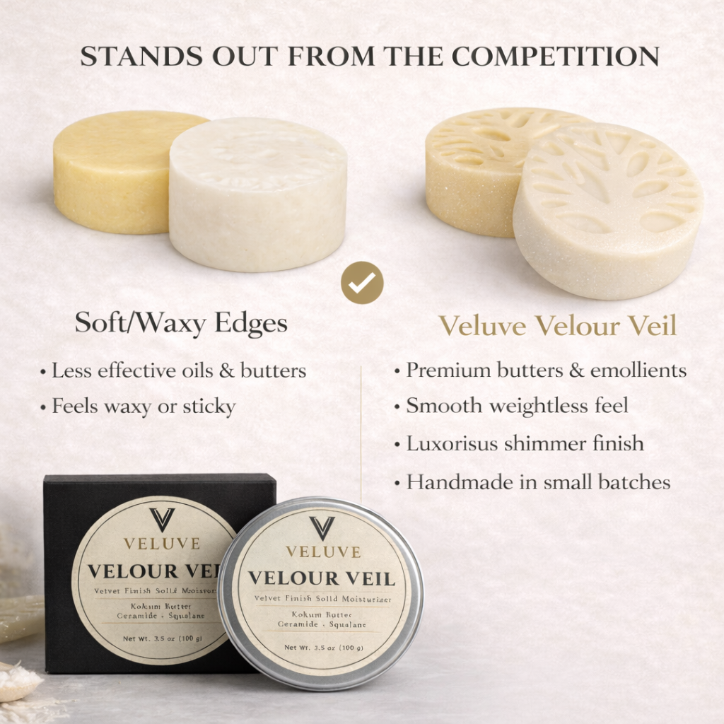 Velour Veil Dry Silk Moisturizer Body Bar | Mineral Reset Body Balm 3 oz