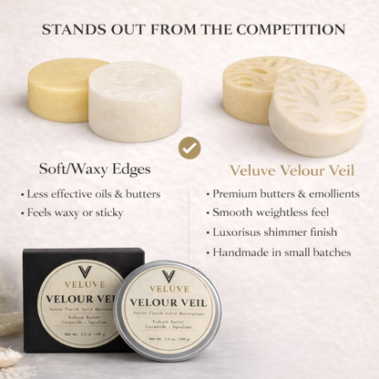 Velour Veil Dry Silk Moisturizer Body Bar | Mineral Reset Body Balm 3 oz