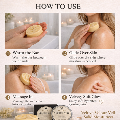 Velour Veil Dry Silk Moisturizer Body Bar | Mineral Reset Body Balm 3 oz