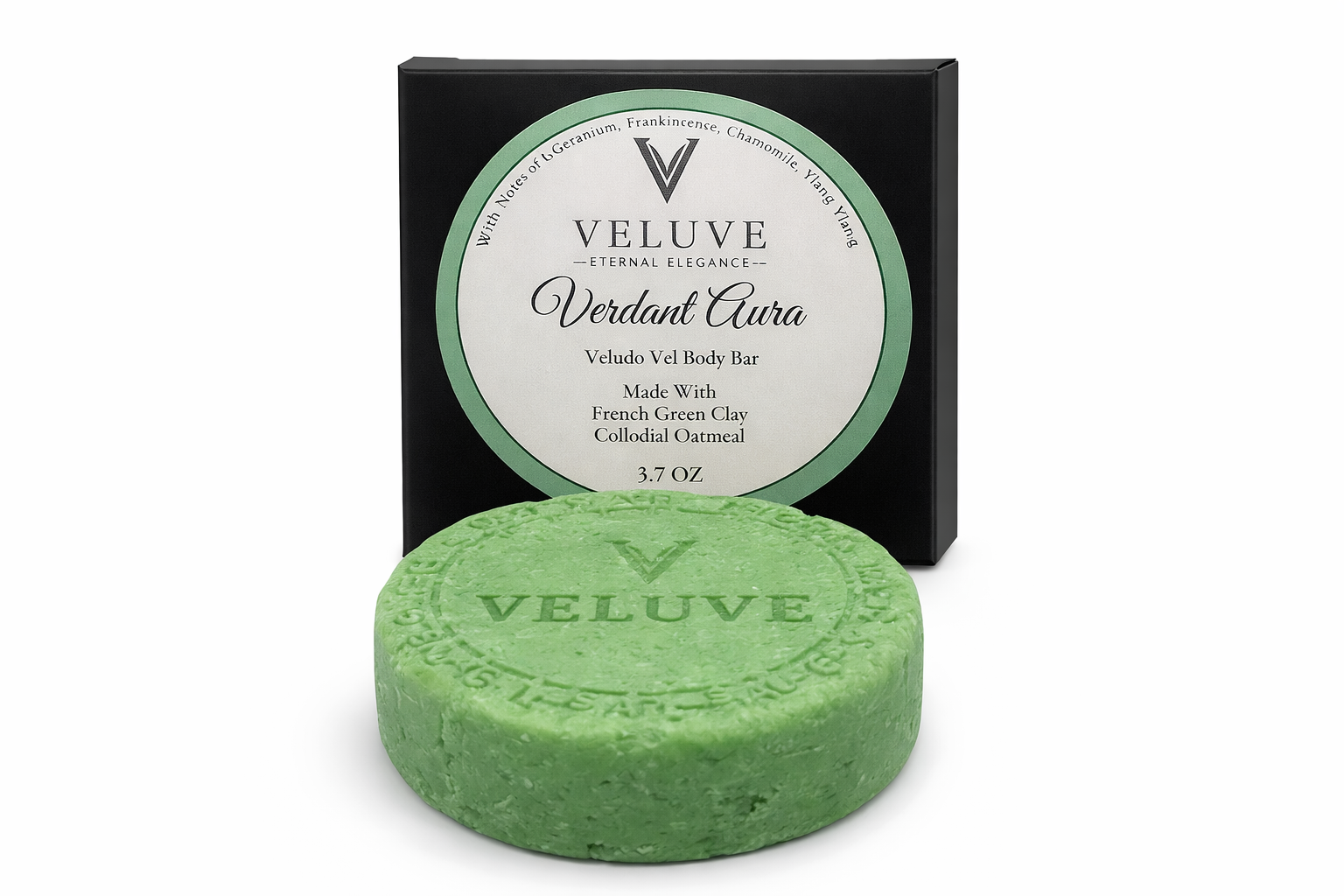 Verdant Veil Artisan Body Bar – Purifying Botanical Cleanser with Aloe, Oat & French Green Clay