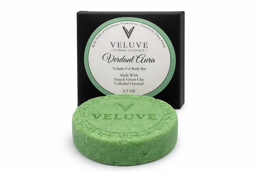 Verdant Veil Artisan Body Bar – Purifying Botanical Cleanser with Aloe, Oat & French Green Clay